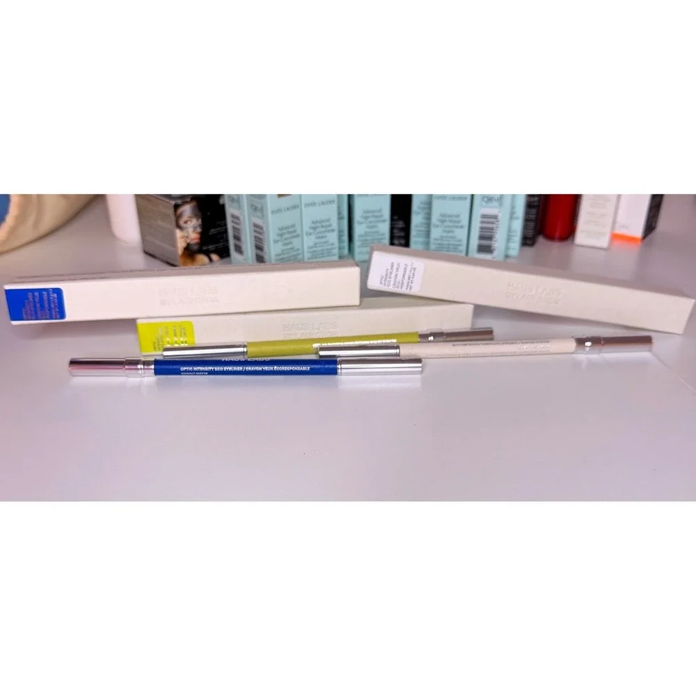 Haus Labs by Lady Gaga Optic Intensity Eco Eyeliner set Chartreuse Cobalt White
